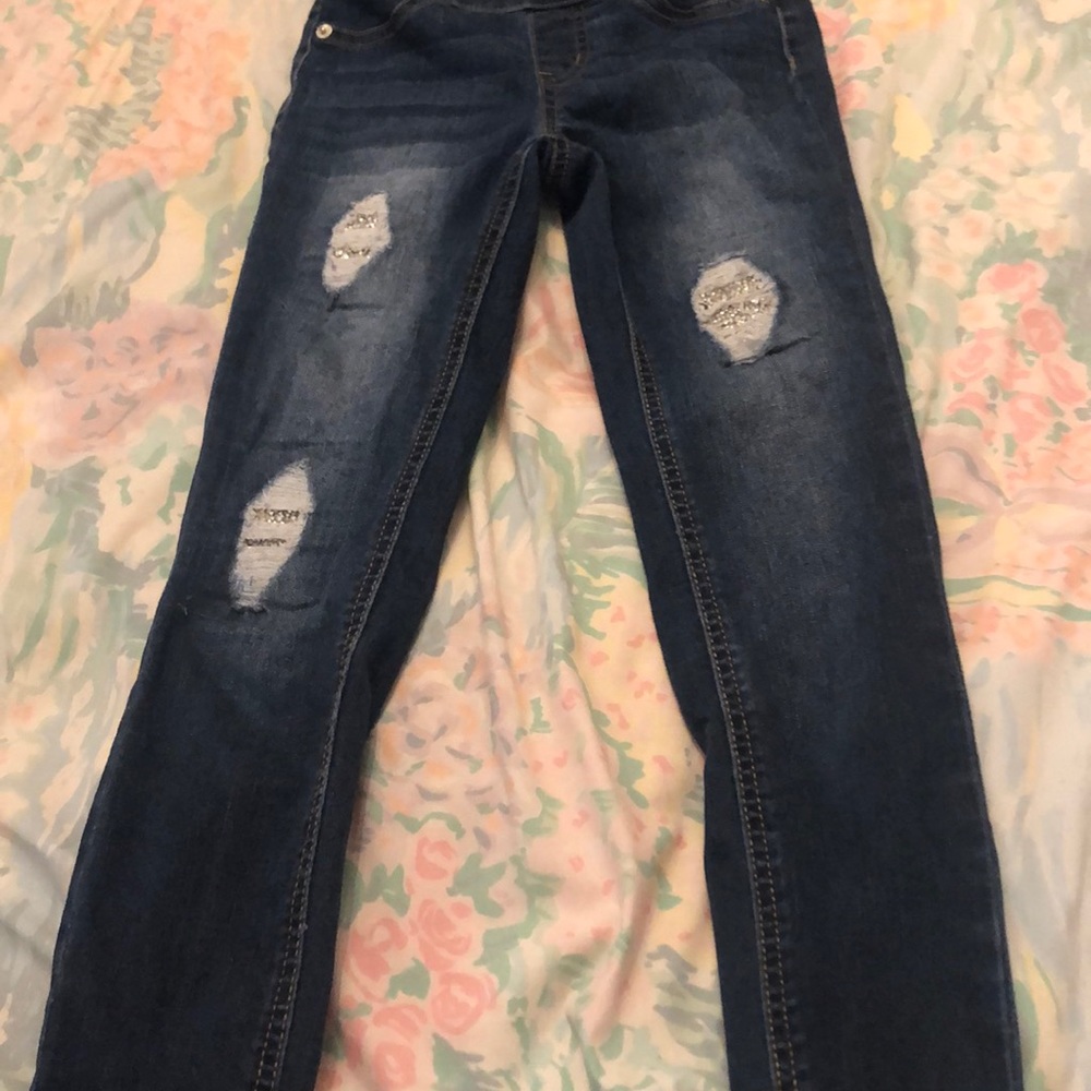 Justice Mid rise jeggings.